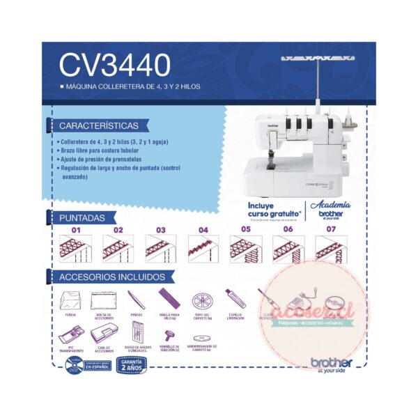 Colleretera BROTHER CV3440 - Imagen 5
