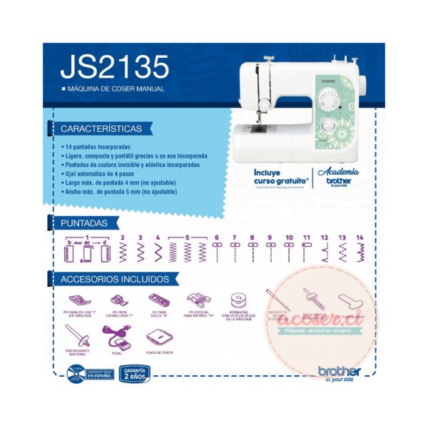 BROTHER JS2135 - Imagen 5